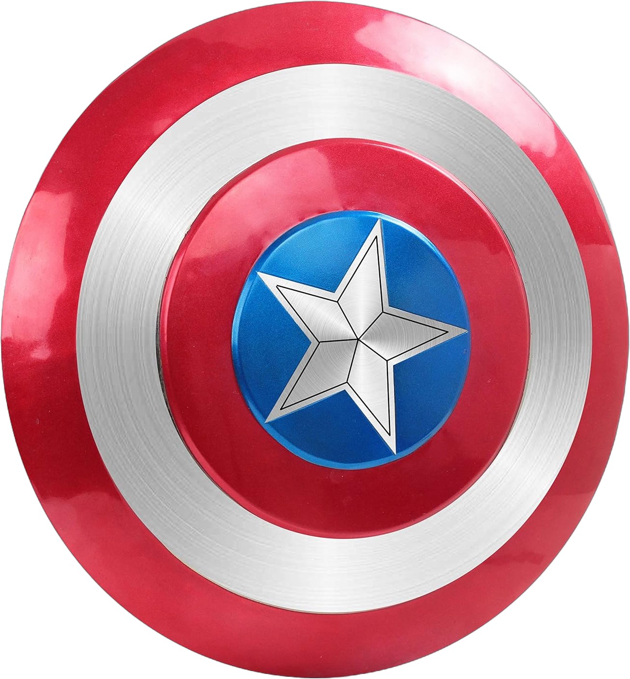 Marvel Superhero Captain America Metal Shield Circular | Kids & Adult Toys & Costumes | Cosplay Party Props Full Size Replica Collectible Gift Ideas (22 x 22 Inches)