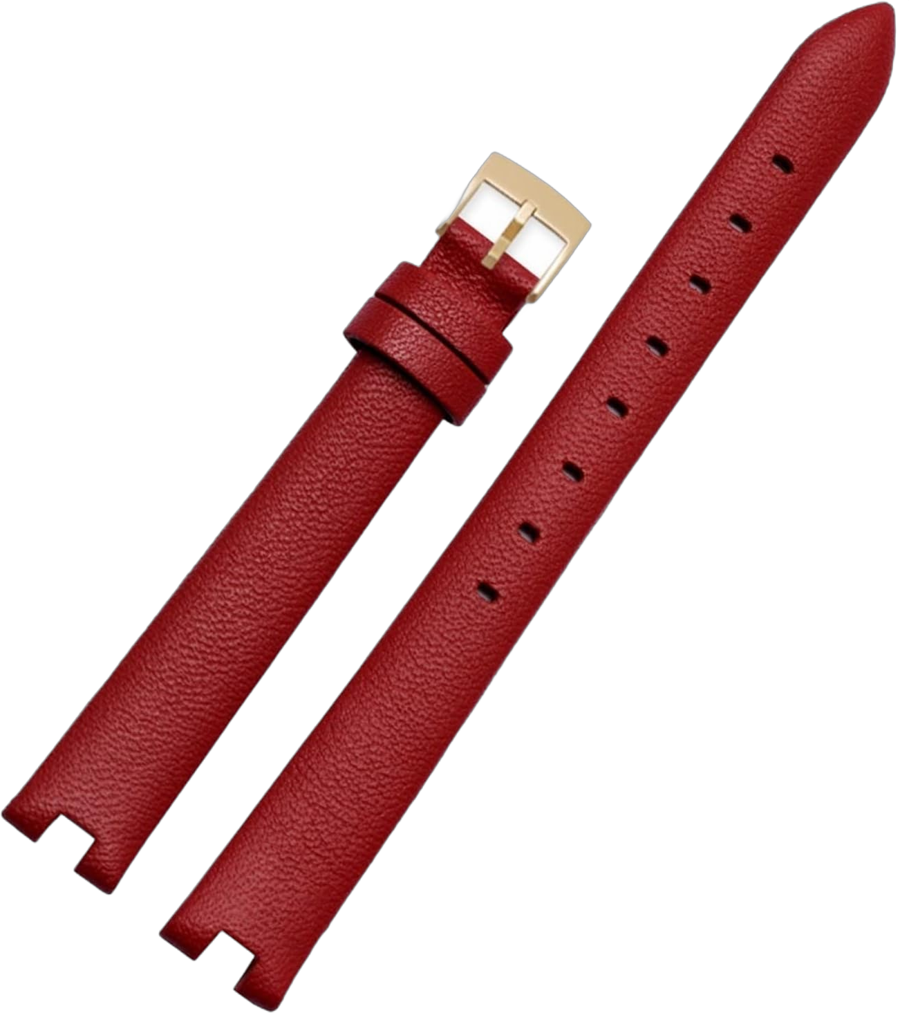 CAREG Watch Band Compatible With Gucci Ya141501 Ya141401 Series Women's Notch Watch Bracelet GC Leather Watch Strap 12 14mm Durable Red Gold 12mm