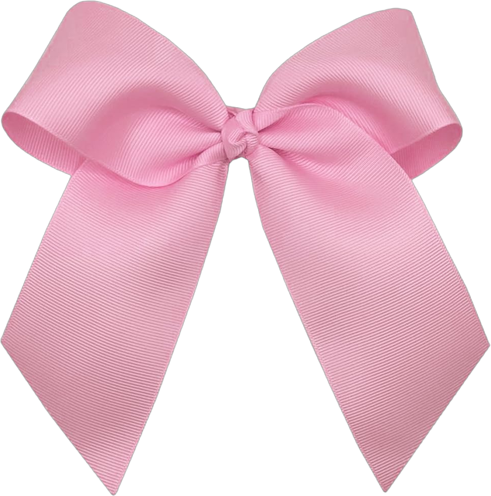 WD2U Girls Large 6" Grosgrain Knotted Hair Bow with Tails on French Clip Barrette (Pink)