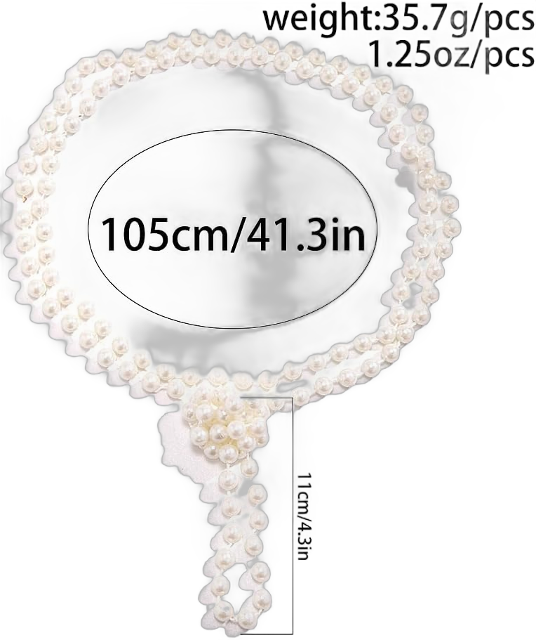 Baroque Pearls Choker Necklace for Women,Long Beads Rope Knot Collar Necklace Multi Layered Lariat Y Necklace Trendy Anniversary Jewelry Gifts