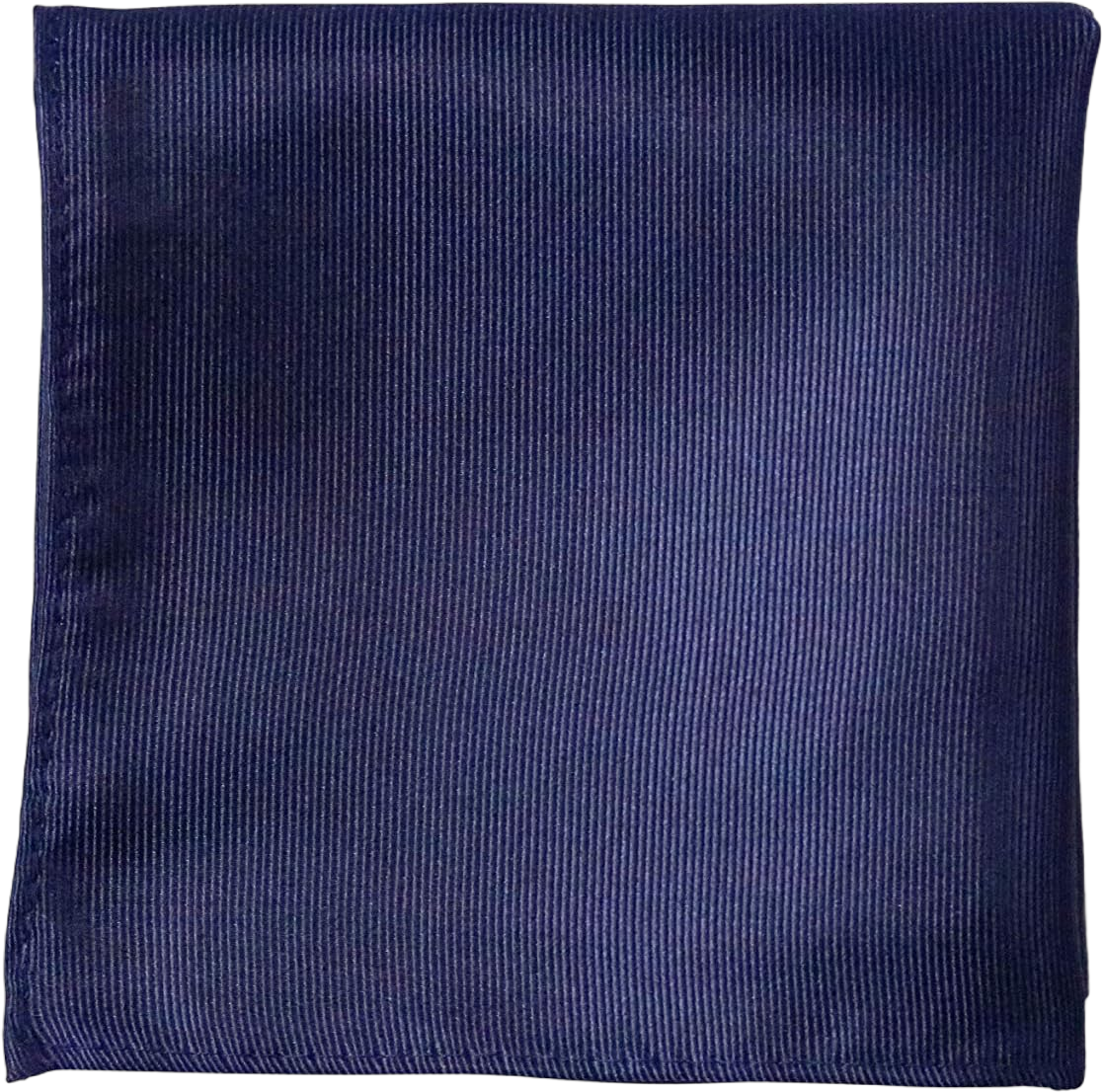 100% Silk Pocket Square, Great for Business, Weddings, Church, Groomsmen, Missions, Dances, Gifts Navy Blue