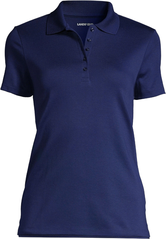 Lands' End Women's Supima Cotton Polo Shirt - X Large - Deep Sea Navy