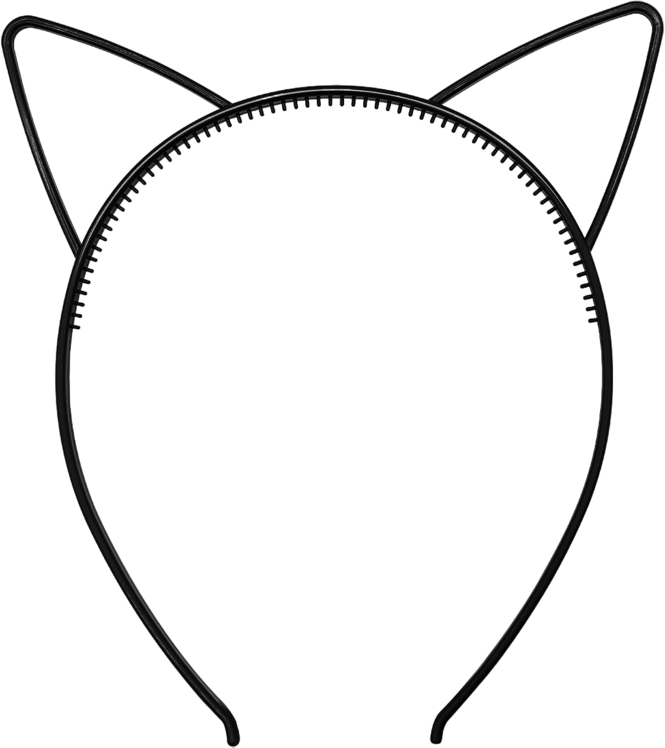 JGCWorker Black Cat Ears Headband for Women Girls, Halloween Cosplay Cat Costume Thick Plastic Wire Ears Headbands Hair Accessories for Adult Kids