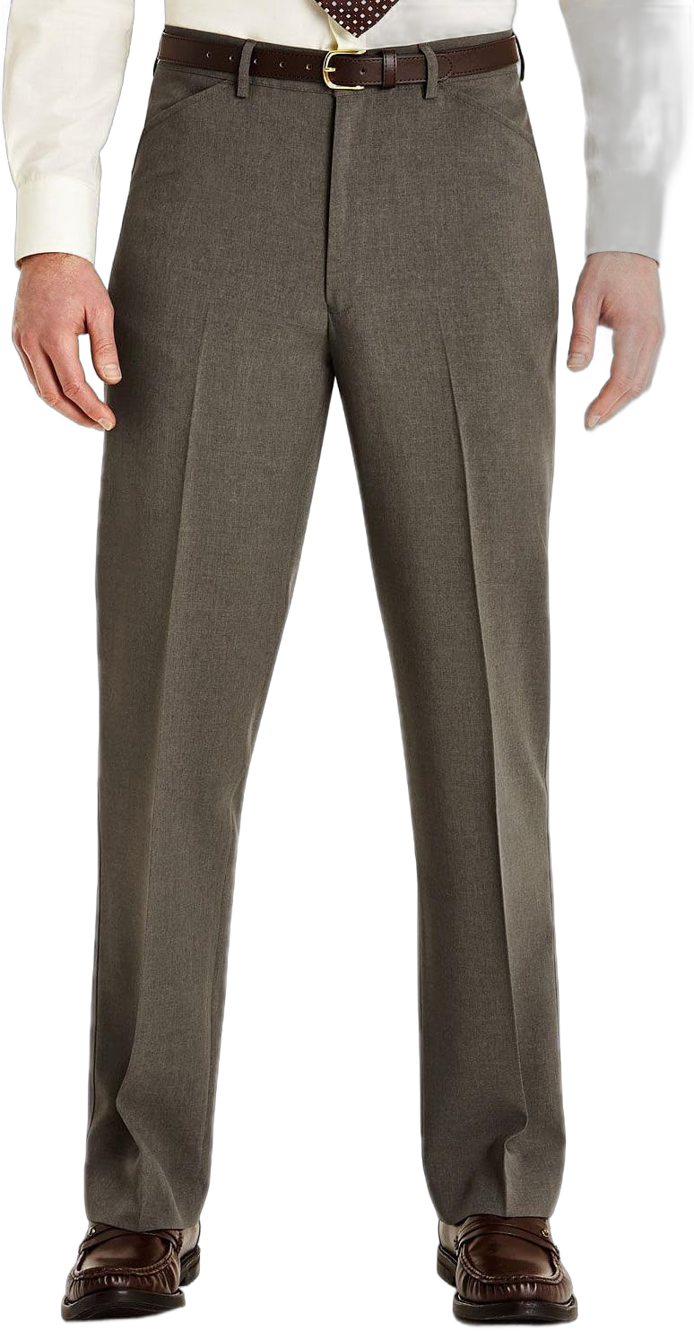 Farah Men's Frogmouth Pocket Stylish and Versatile Formal Pants 32W x 27L Olive