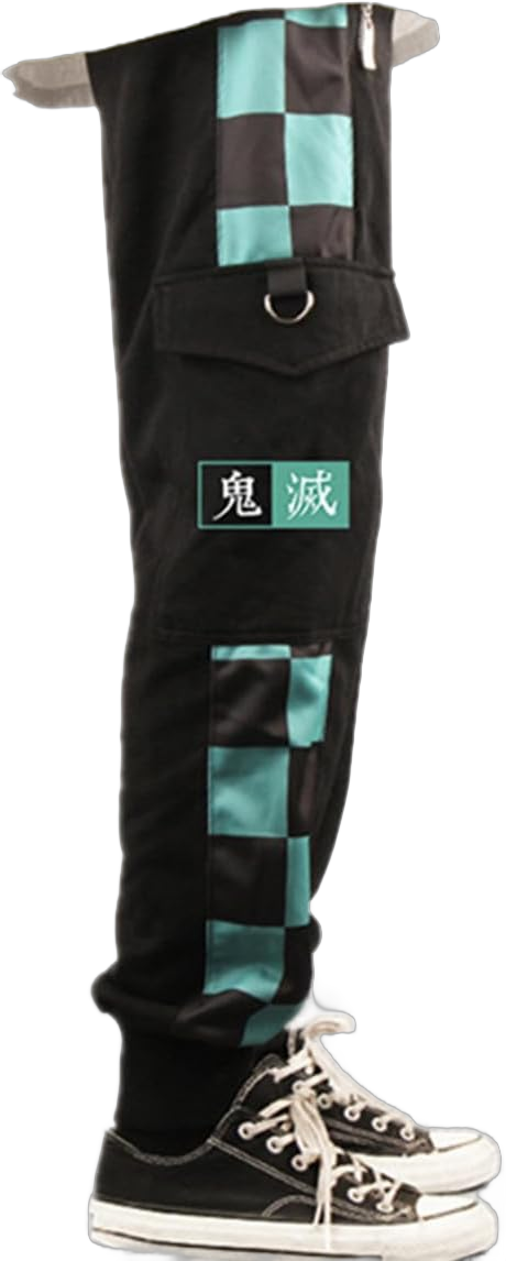 Unisex Tanjiro Zenitsu Pants Cosplay Cargo Pants Anime Sweatpants with Pockets 3X-Large Green(regular)