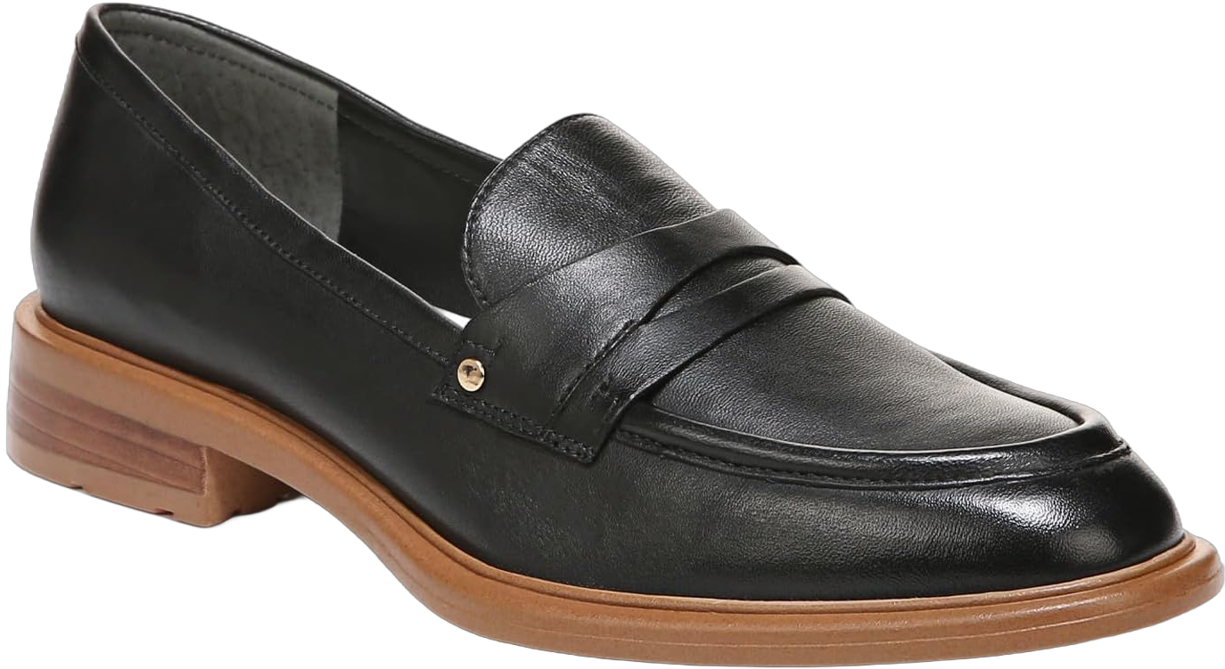 Franco Sarto Women's Edith Loafer 12 Wide Black Leather