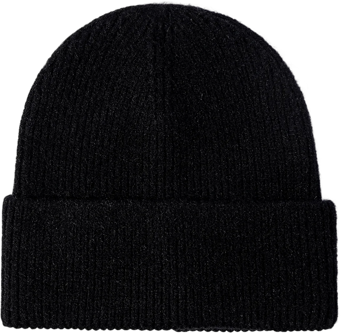 Bambina Cuffed Plain Skull Beanie Hat / Cap Winter Unisex Knit Hat Toboggan for Men & Women, One Size, Black
