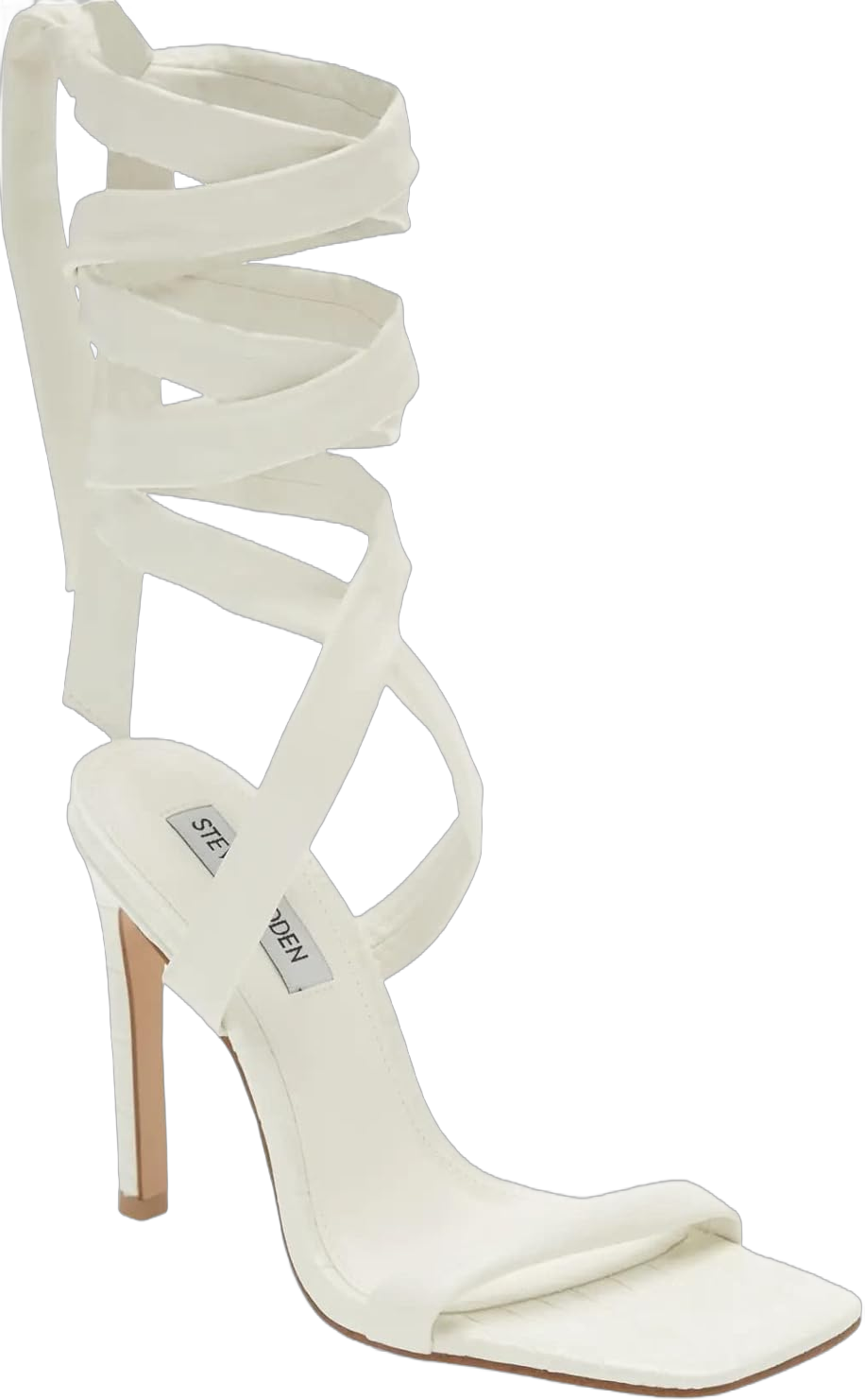 Steve Madden Women's Heeled Sandal 7 White