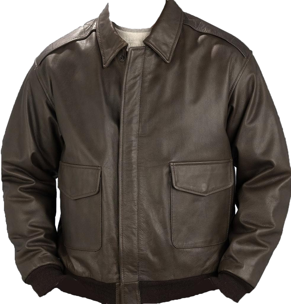 Burk's Bay Men's Napa Leather Bomber Jacket 3X-Large Big Tall Brown