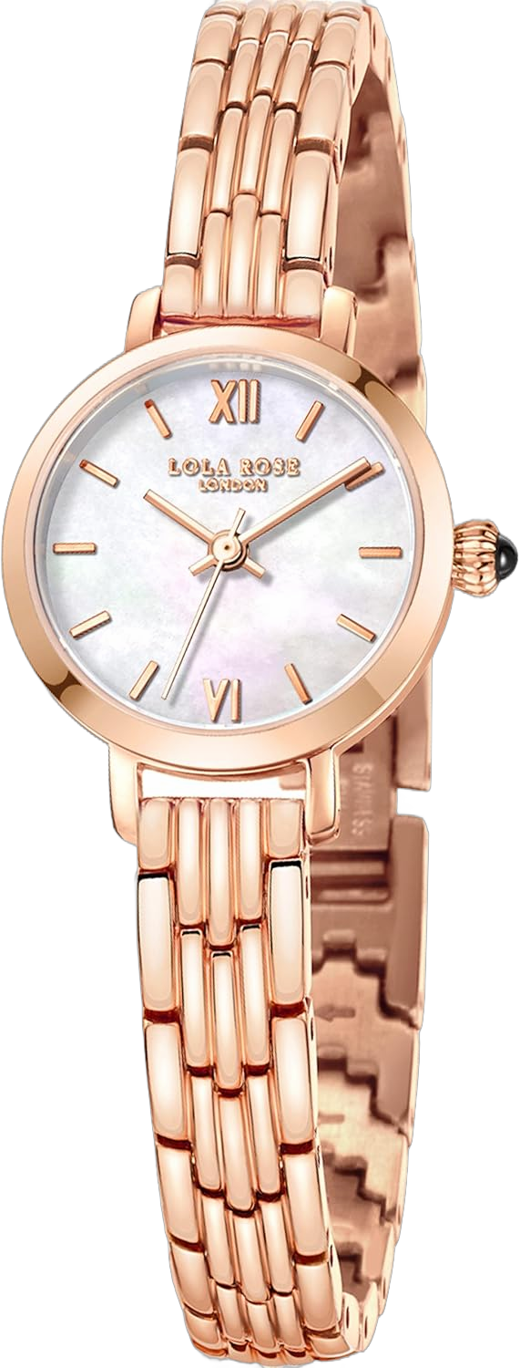 Lola Rose Women's Mother-of-Pearl with Rose Gold Tone Bracelet Watch