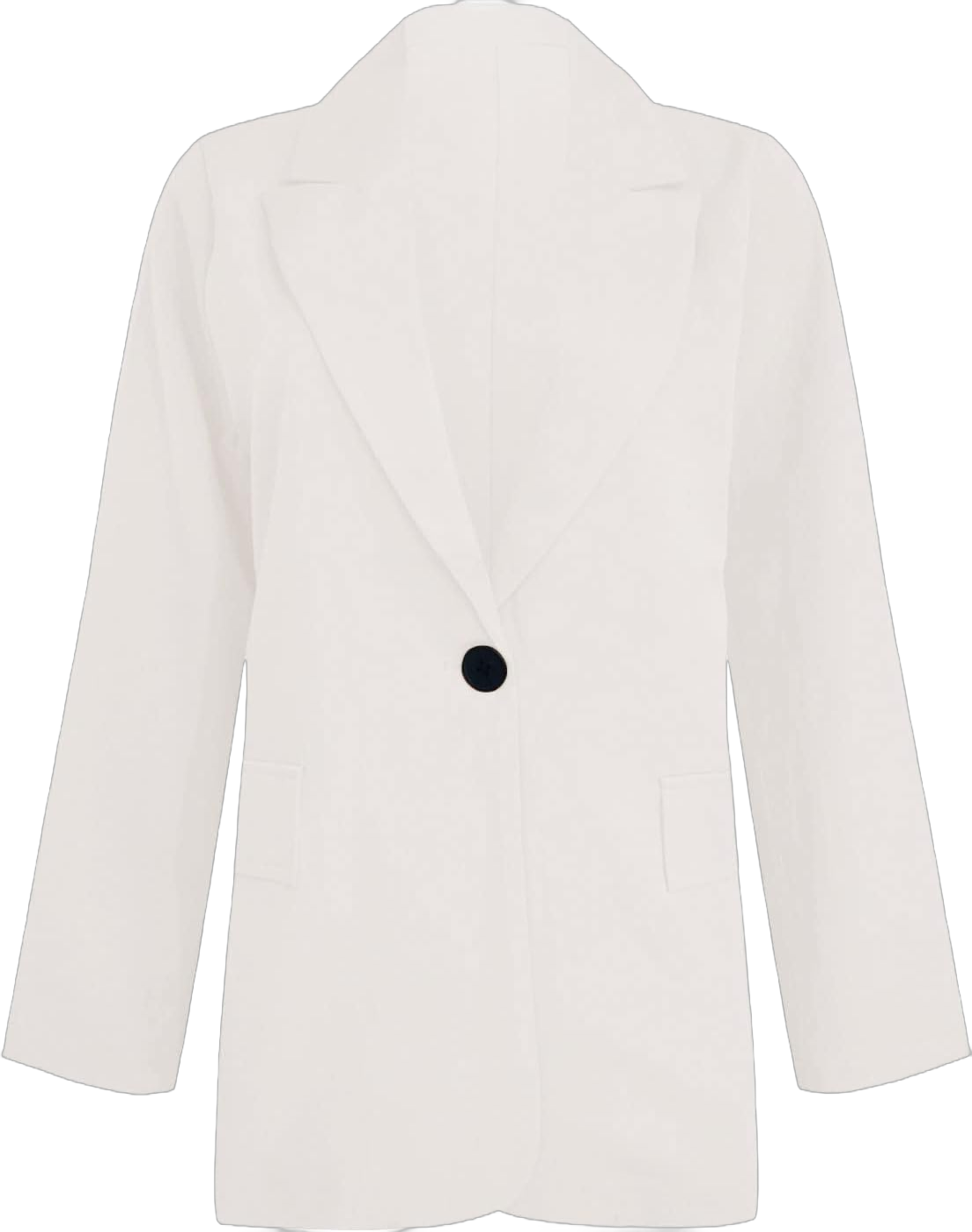 Work Outfits for Women Office Womens Casual Blazer 3/4 Sleeve Open Front Ruffle Work Office Cardigan Suit Jacket Medium White-2