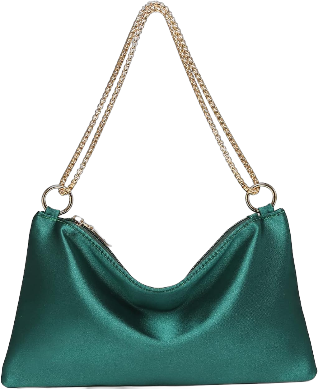 Verdusa Women's Satin Evening Handbag Shoulder Bag Purse One Size Green