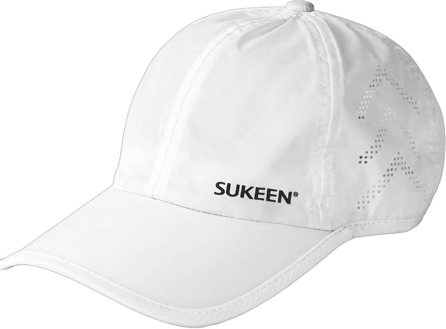 Sukeen Sports Baseball Cap Men Women Lightweight Quick Dry Running Cap Long Bill Sun Hat for Outdoors, Adjustable Fit White