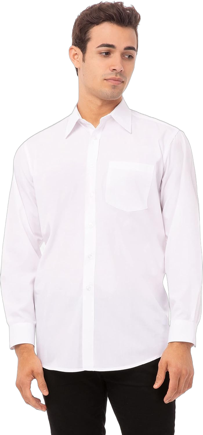 Chef Works Unisex Basic Dress Shirt X-Large White