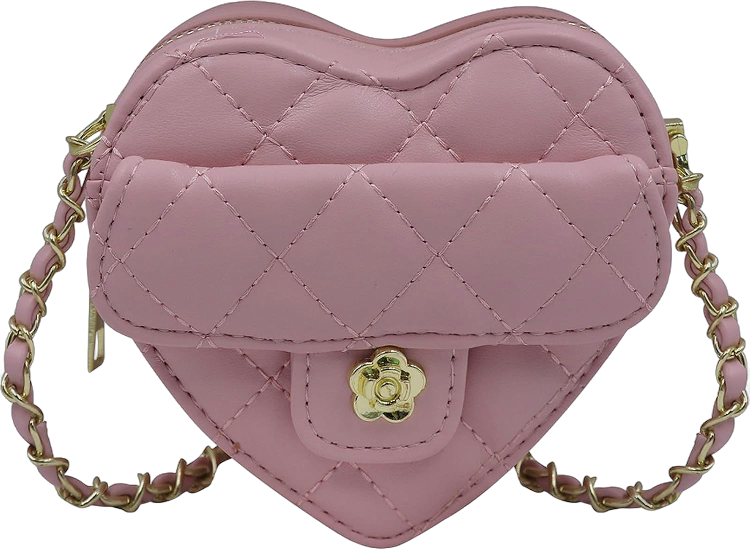 RARITYUS Cute Heart-shaped Crossbody Bag Fashion Wallet Shoulder Bag with Adjustable Strap for Women Girls Pink