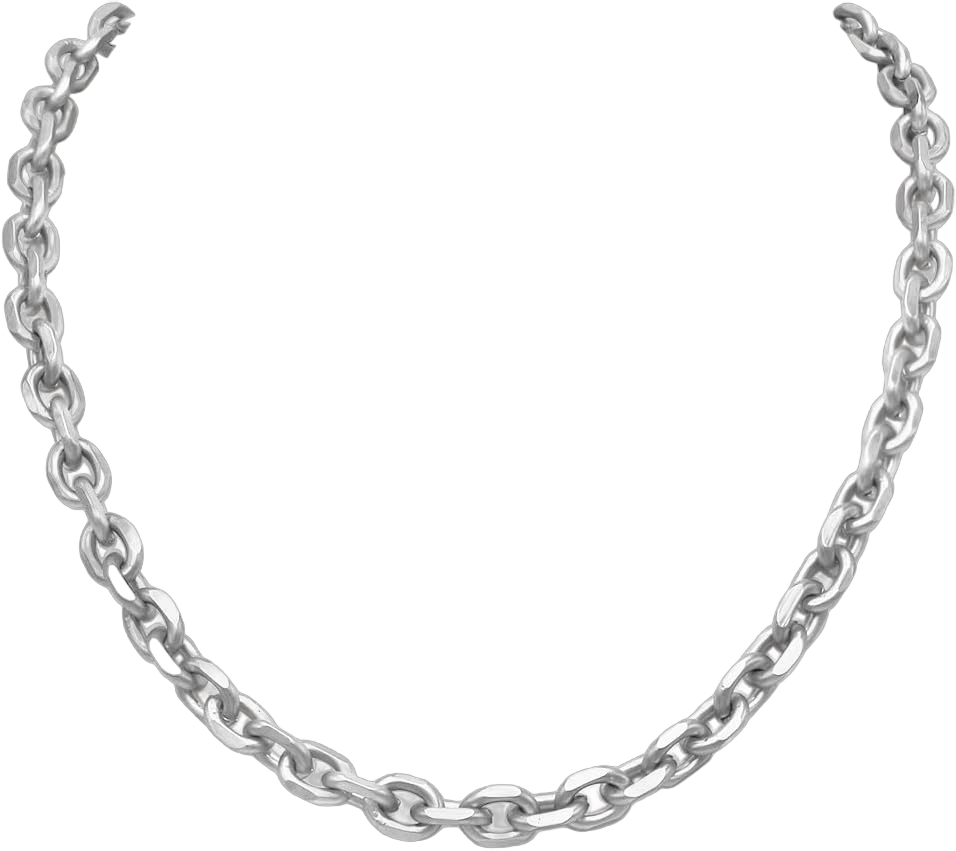 Rosemarie & Jubalee Women's Stunning Matte Metal Diamond Cut Chunky Cable Link Necklace Chain, 20"+3" Extender Silver Tone